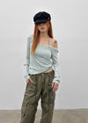 Philove Tencel Wide U-neck Long Sleeve Tee
