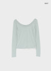 Philove Tencel Wide U-neck Long Sleeve Tee