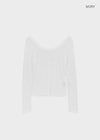 Philove Tencel Wide U-neck Long Sleeve Tee