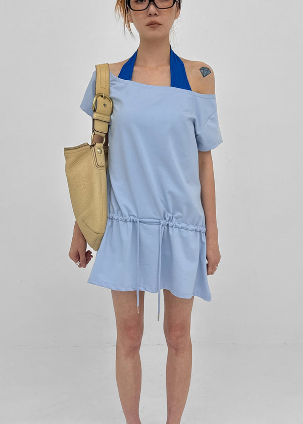 [MADE] Heyti String Off-Shoulder Mini Dress