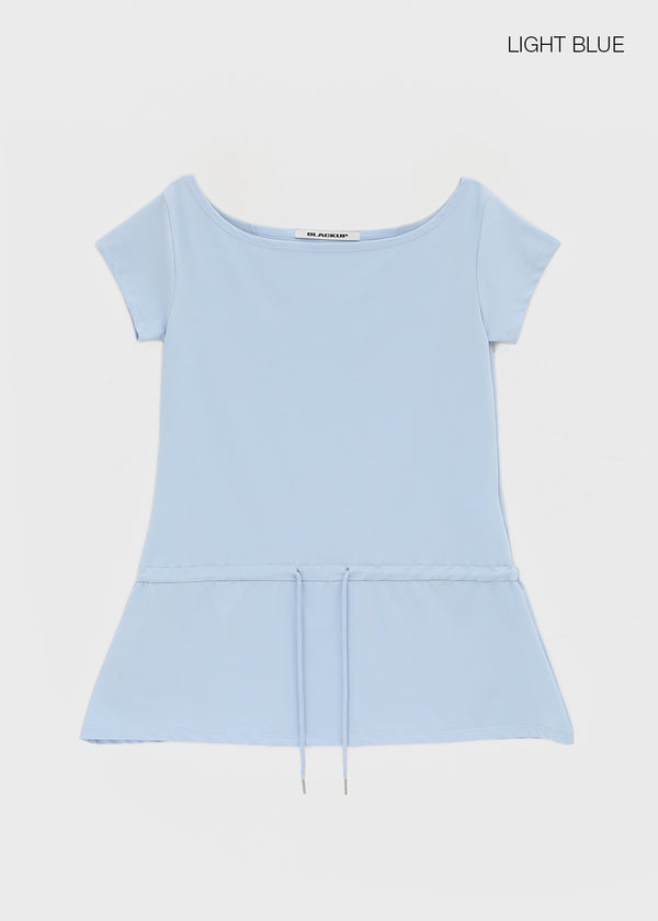 [MADE] Heyti String Off-Shoulder Mini Dress