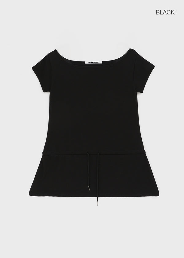 [MADE] Heyti String Off-Shoulder Mini Dress