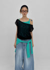 Colking Folding Wide Denim Pants
