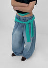 Colking Folding Wide Denim Pants