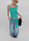 Pangk Pleated Summer Sleeveless Knit (Set Available)
