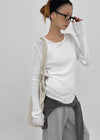 Pangk Pleated Long Sleeve Summer Knit (Set Available)