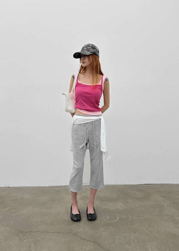 Rabiden Layered Sleeveless Top (Built-in Cap)