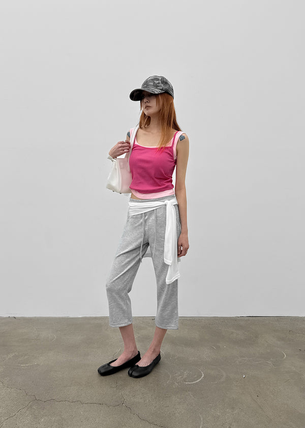 Rabiden Layered Sleeveless Top (Built-in Cap)