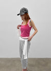 Rabiden Layered Sleeveless Top (Built-in Cap)