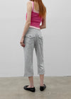 Summer Pocket Capri Elastic Waist Pants