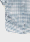 [MADE] Seriu Checked Shirring Short-Sleeve Shirt