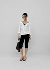 Rompoing Twisted V-neck Sleeveless Tee