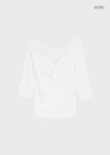 Rompoing Twisted V-neck Sleeveless Tee