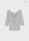 Rompoing Twisted V-neck Sleeveless Tee