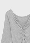 Rompoing Twisted V-neck Sleeveless Tee