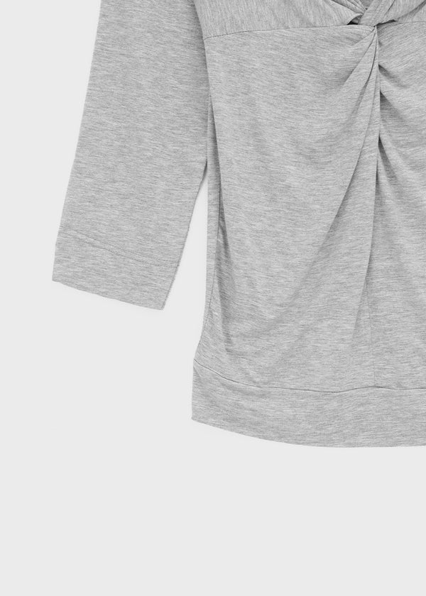 Rompoing Twisted V-neck Sleeveless Tee