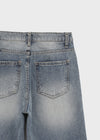 Foamco Damaged Low-waisted Straight Denim Pants