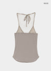Seoru Lace Rounded Halter Sleeveless