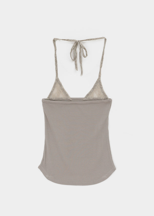 Seoru Lace Rounded Halter Sleeveless
