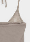 Seoru Lace Rounded Halter Sleeveless