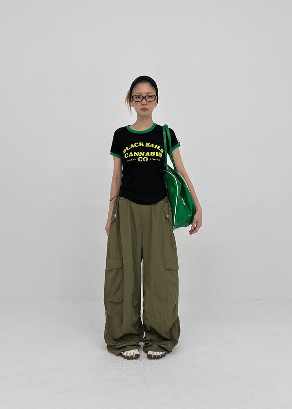 Boine Color Block Lettering Short-sleeve Tee