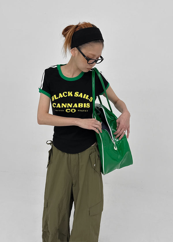 Boine Color Block Lettering Short-sleeve Tee