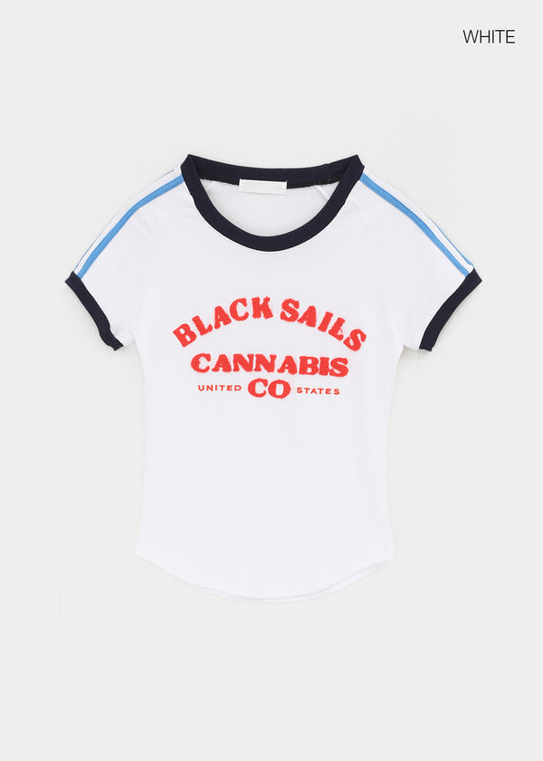 Boine Color Block Lettering Short-sleeve Tee