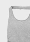 Pikung Shirred Crop Halter Sleeveless (Built-in Cap)