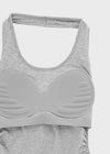 Pikung Shirred Crop Halter Sleeveless (Built-in Cap)