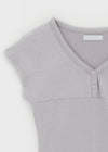 Serim V-neck Button Short-sleeve Tee