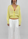 Hottin Striped Bamboo Knit Cardigan