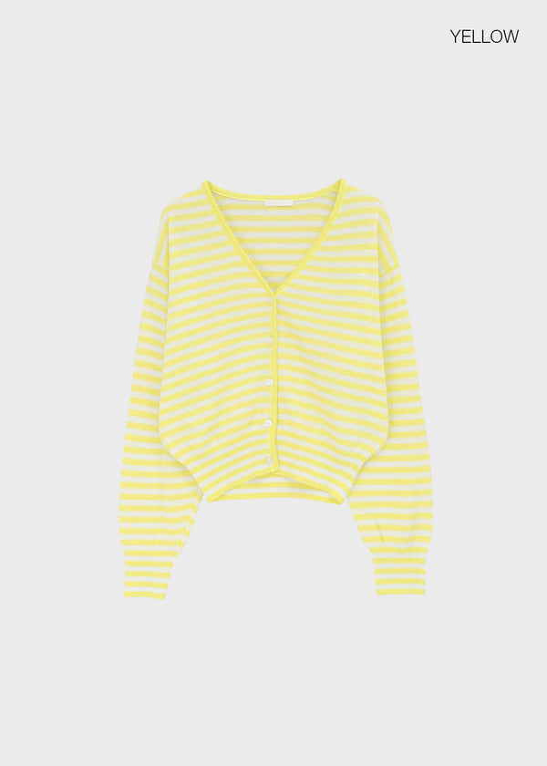Hottin Striped Bamboo Knit Cardigan
