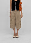 Laton Bermuda Cotton Cargo Pants