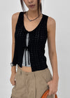 [MADE] Floje Punching Knit Sleeveless Top