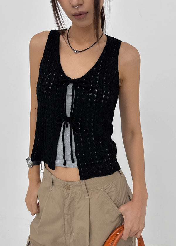 [MADE] Floje Punching Knit Sleeveless Top