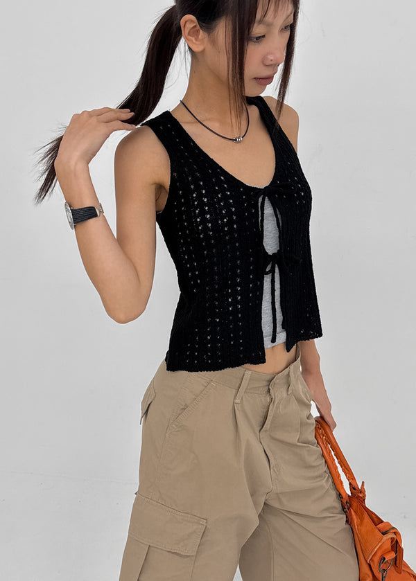 [MADE] Floje Punching Knit Sleeveless Top