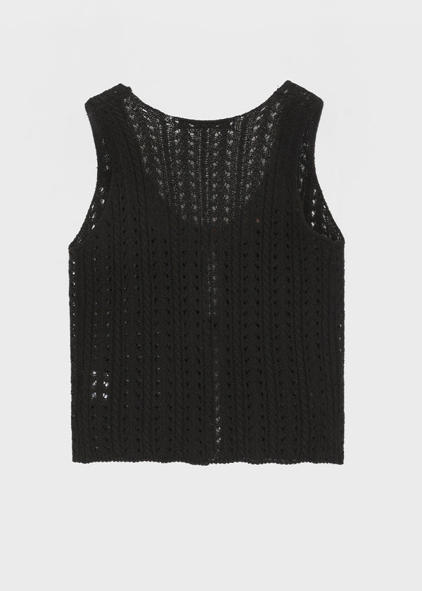 [MADE] Floje Punching Knit Sleeveless Top
