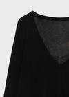 [MADE] Tesieth Sheer Deep V-Neck Knit Top