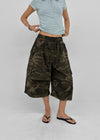 (UNISEX) GeulEum Camo Bermuda Banding Pants