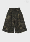 (UNISEX) GeulEum Camo Bermuda Banding Pants