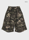 (UNISEX) GeulEum Camo Bermuda Banding Pants