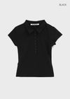 [MADE] Meludi Collar Short Sleeve Top
