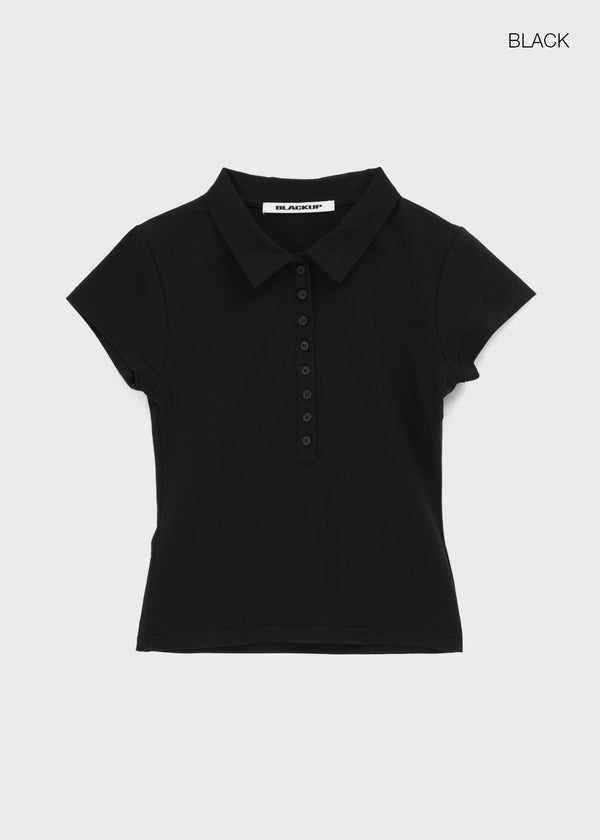 [MADE] Meludi Collar Short Sleeve Top