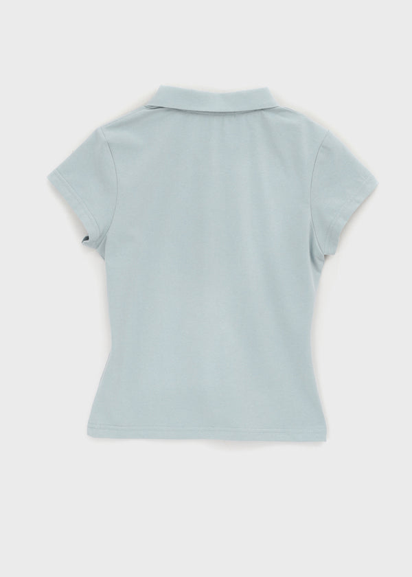 [MADE] Meludi Collar Short Sleeve Top