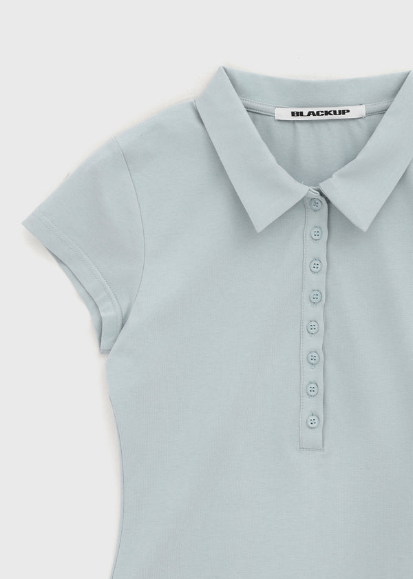 [MADE] Meludi Collar Short Sleeve Top