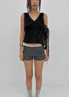 [MADE] Roheller Lace Satin V-Neck Sleeveless Top (Set Available)