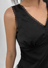 [MADE] Roheller Lace Satin V-Neck Sleeveless Top (Set Available)