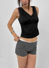 [MADE] Roheller Lace Satin V-Neck Sleeveless Top (Set Available)