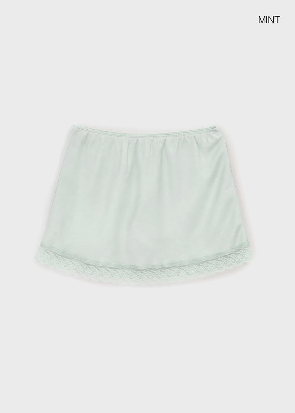 [MADE] Roheller Lace Satin Mini Skirt (Set Available)