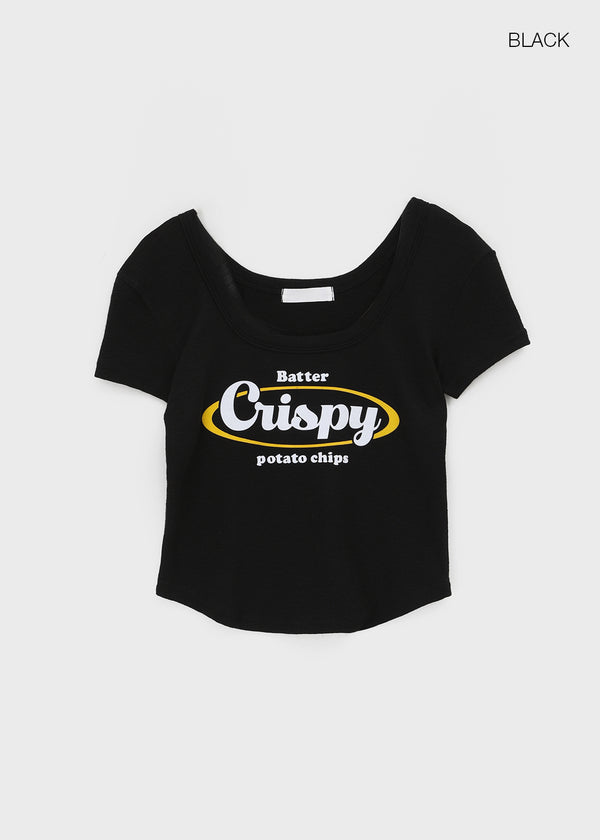 Senso Lettering Square Short Sleeve T-shirt